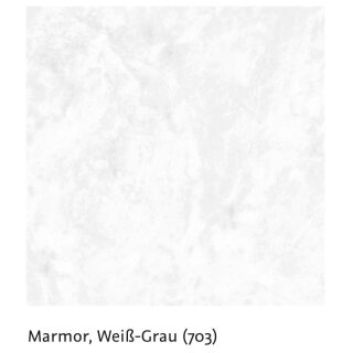 Hochglanz-Oberfl&auml;che, Naturstein, Marmor weiss-grau (703)
