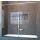 Doccia Badewannenaufsatz Amberes mit zwei Schiebet&uuml;ren, 100cm bis 160cm, H:150cm, chrom, Glas Dekor