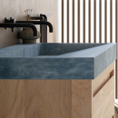 Forzalaqua Badm&ouml;bel-Set Helsinki Bluestone scharriert, Gela 2.0, Rauch + Spiegel