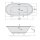 VIVA Ovale Badewanne mit F&uuml;ssen 175x80x47cm, weiss