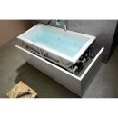QUEST HYDRO-AIR Whirlpool-Badewanne, 180x100x49cm, weiss