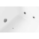 QUEST HYDRO-AIR Whirlpool-Badewanne, 180x100x49cm, weiss