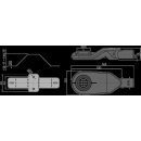Alcaplast Edelstahl-Bodenablaufrinne 750mm mit Edelstahl-Rost ROUTE matt Einbauh&ouml;he:54mm