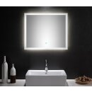 Badsanitaer LED Spiegel 70x60 cm mit Touch Bedienung EEK:...
