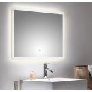 Badsanitaer LED Spiegel 90x60 cm mit Touch Bedienung EEK:...