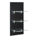 Badsanitaer LED-Panel Lino mit 3 Glasablagen schwarz EEK:...