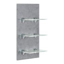 Badsanitaer LED-Panel Lino mit 3 Glasablagen beton EEK:...