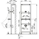 Alcaplast Urinal Montagerahmen 1200mm zur Eckmontage