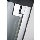 HSK Premium Softcube Gleitt&uuml;r, 2-teilig und Seitenwand, 140x80cm, chromoptik